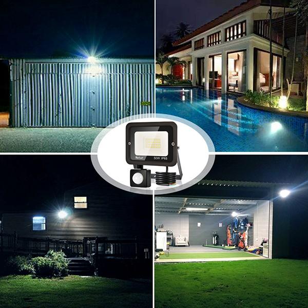 Bapro 50w Security Lights With Motion Sensorled Floodlight Super Bright Garden Lights Warm 6437